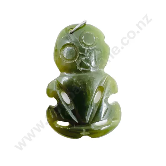 Small Greenstone Tiki withTwo Assorted Toggles