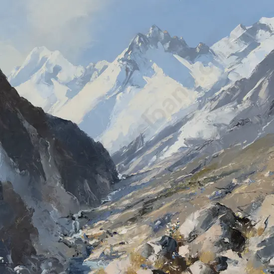 W F Moore (1934 - 2020) - Copland Pass Westland Side
