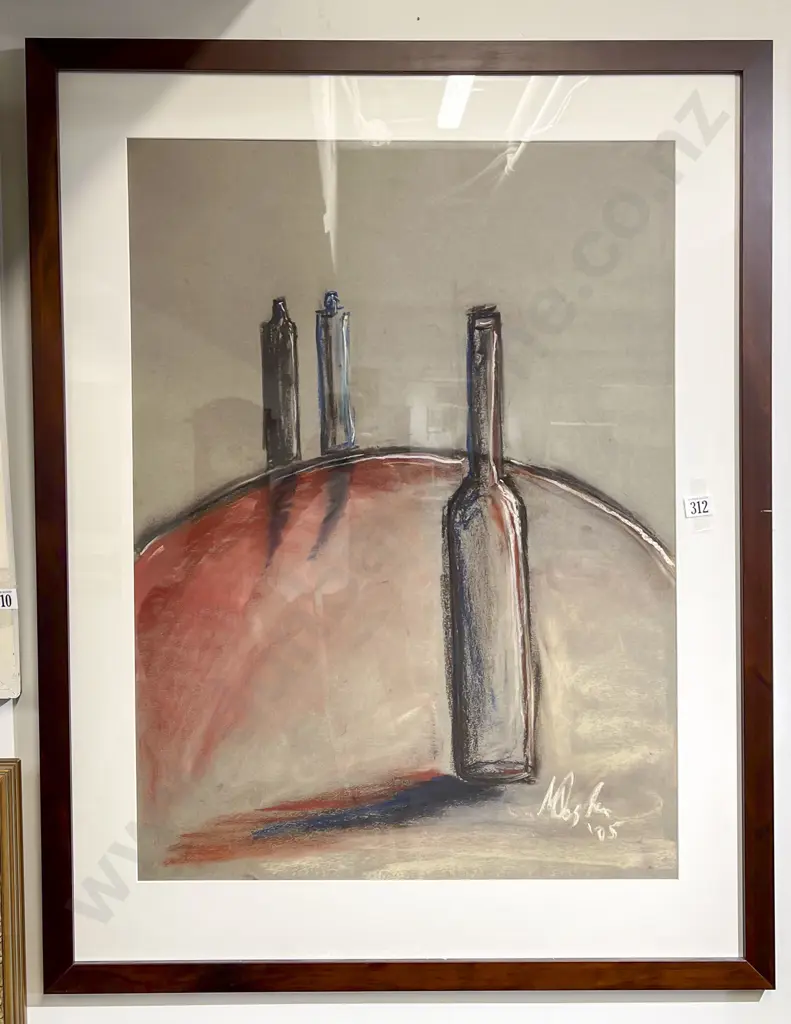 Indistinctly Signed - Still Life - Pastel on Paper Image 1++
