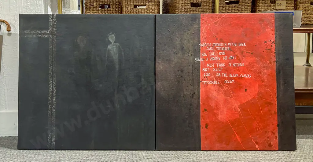 Two Assorted Abstract Works on Canvas Image 1++