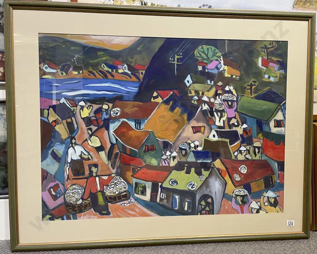 Unknown Artist - Village Scene with Figures Image 1++