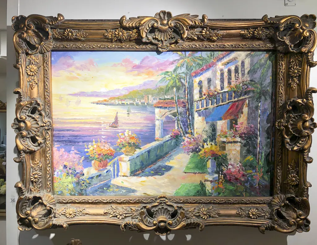 Artist Unknown - Mediterranian Harbour Scene - Oil on Canvas Image 1++