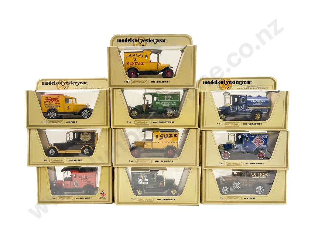 Ten Models of Yesteryear Yellow Window Boxed Models Image 1++