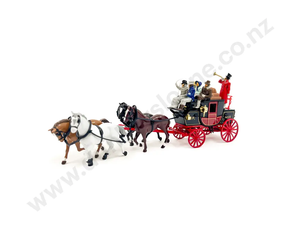 Model of Yesteryear 1820 Passenger Coach and Horses Image 1++