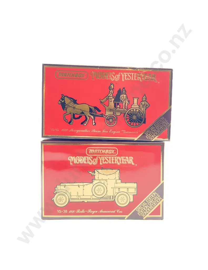 Models of Yesteryear YS-46 1880 Fire Engine and YS48 1920 RR Armoured Car Image 1++