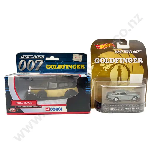 Boxed Corgi 007 Gold finger RR and Hot Wheels 1963 Aston Martin