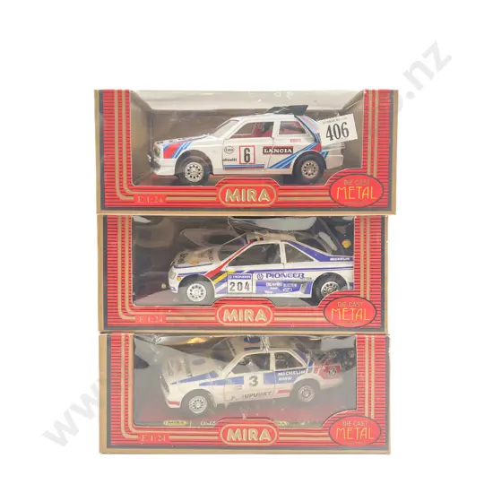 Three Mira 1-24 Scale Models