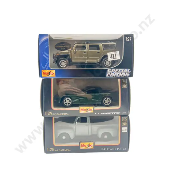 Three Maisto 1-24 Scale Models