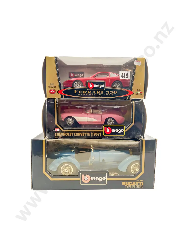 Three Burago 1- 24 and 1-18 Scale Models Image 1++