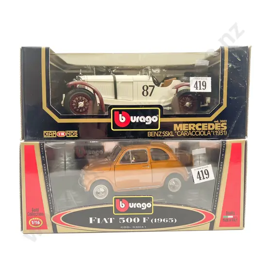 Two Burago 1-18 Scale Models