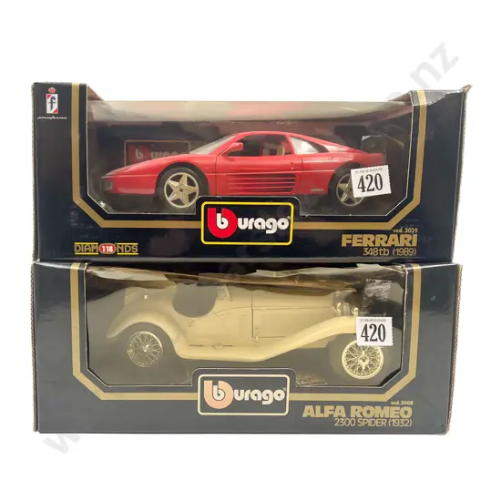 Two Burago 1-18 Scale Models