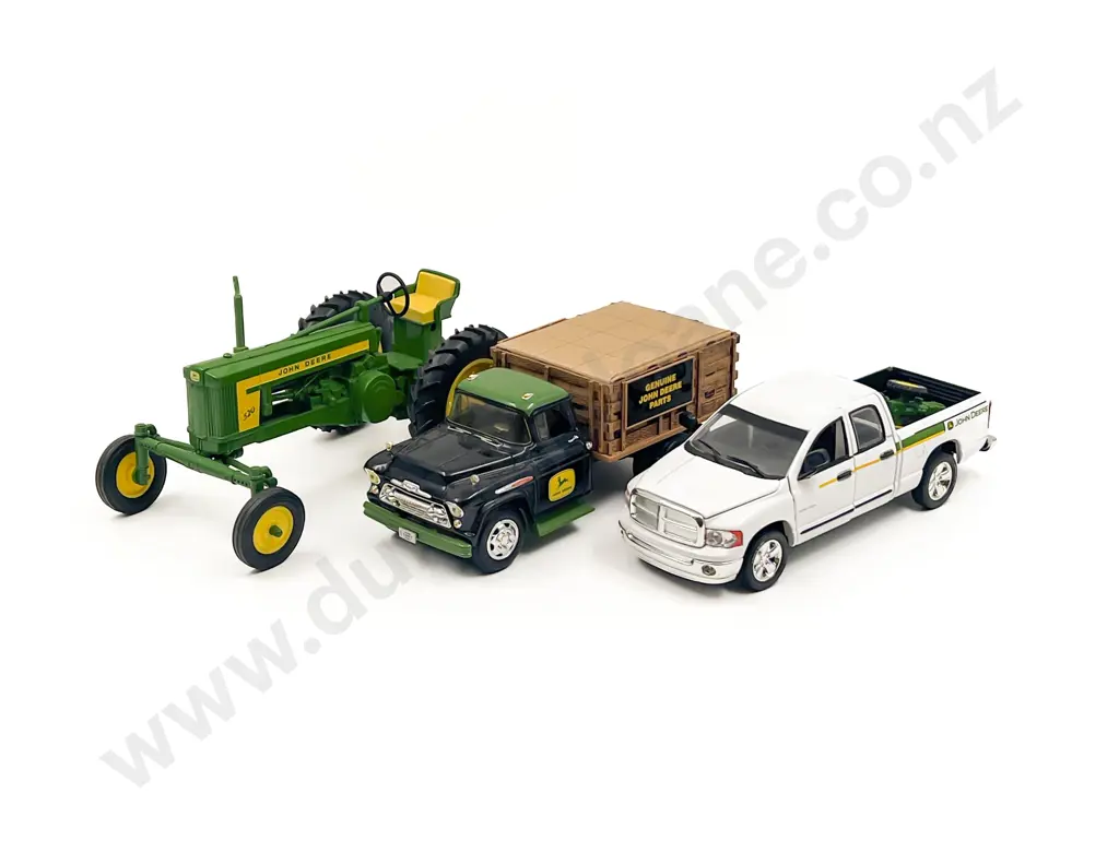 Three Large Scale John Deere Vehicles and Small Tractor Image 1++