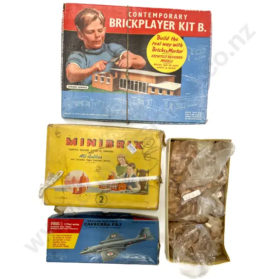 Vintage Boxed Minibrix and Contemporary Brickplayer Kit etc