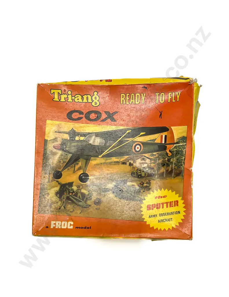 Vintage Boxed Tri-ang COX -  Ready to Fly "The Spotter" Army Observation Aircraft Image 1++