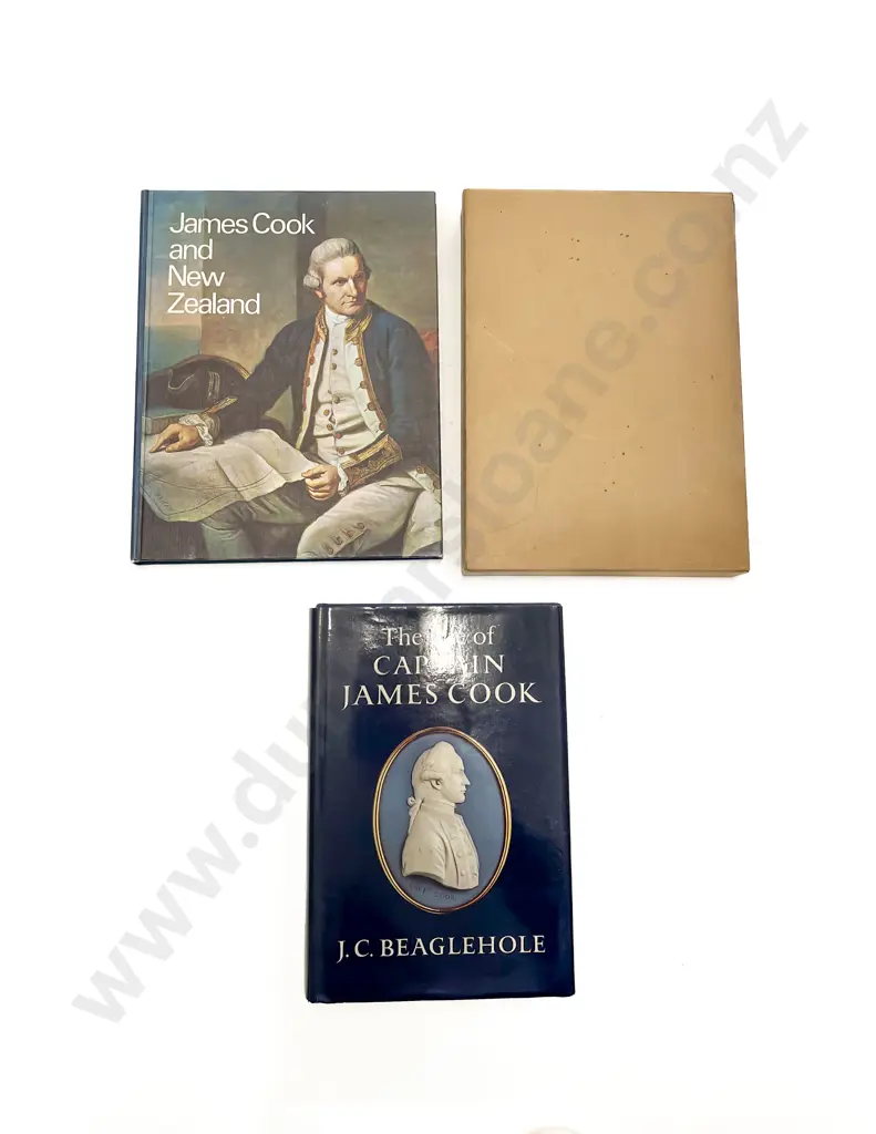 Three Assorted James Cook Reference Volumes Together  with Nat Geo Atlas of the World Image 1++