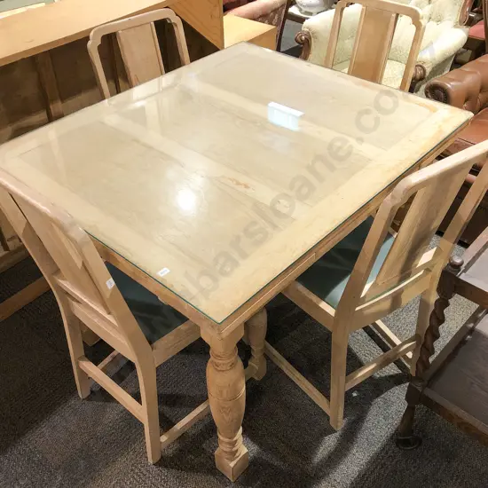 Three Piece Limed Oak  Dining Room Suite