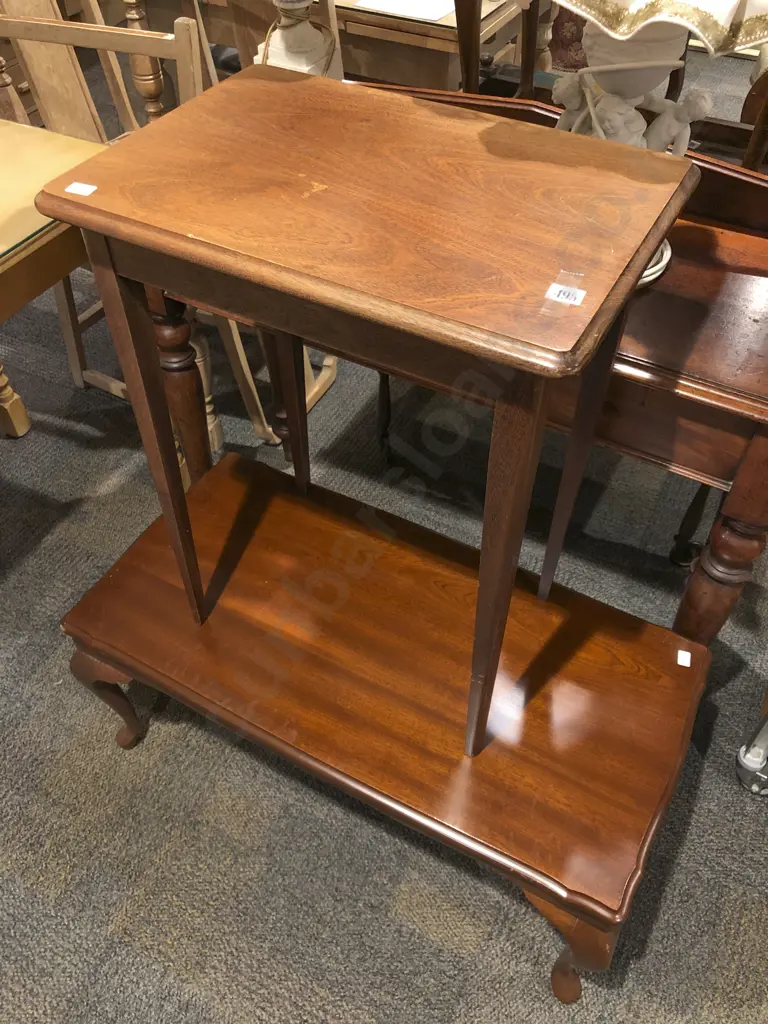 Mahogany Coffee Table and Side Table Image 1++