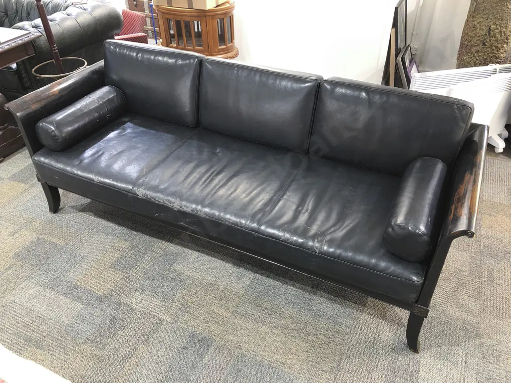 Ebonised Three Piece Lounge Suite Image 1++