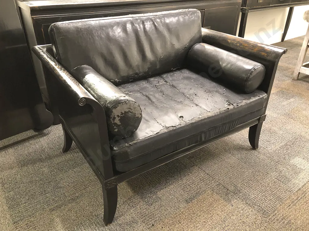 Ebonised Three Piece Lounge Suite Image 1++