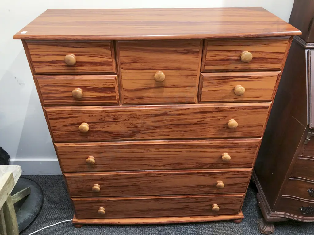 Modern Scotch Chest Together with Two White Painted Bedside Chests Image 1++