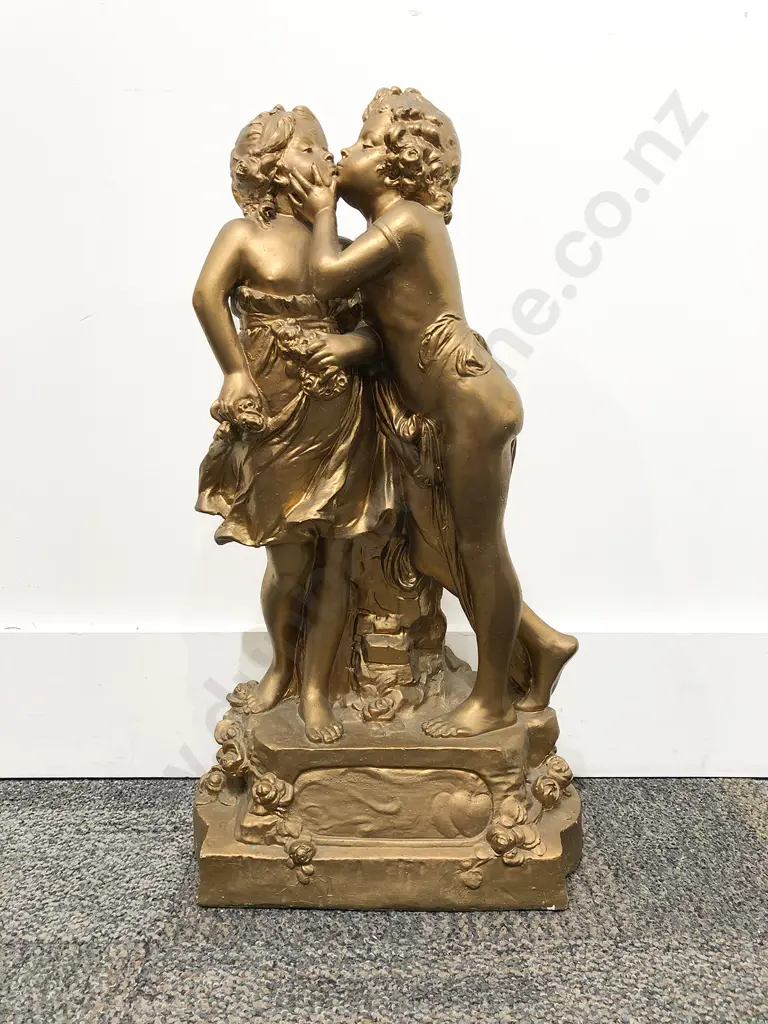 Two Gilt Painted Cherub Ornaments Image 1++