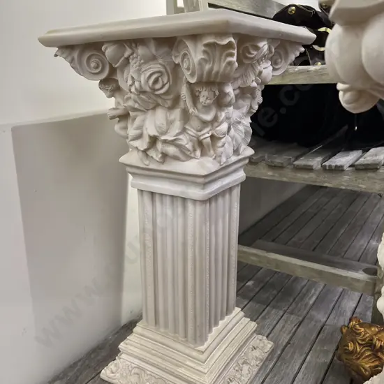 Decorative Resin Column Form Plant Stand