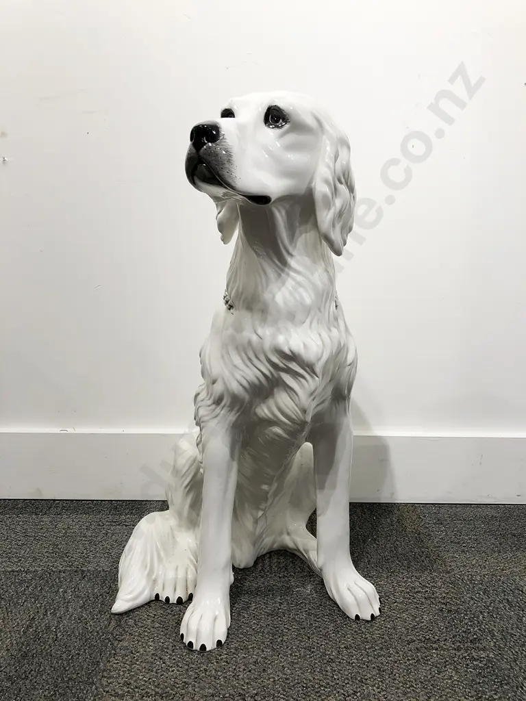 Large Italian Ceramic Dog Ornament Image 1++