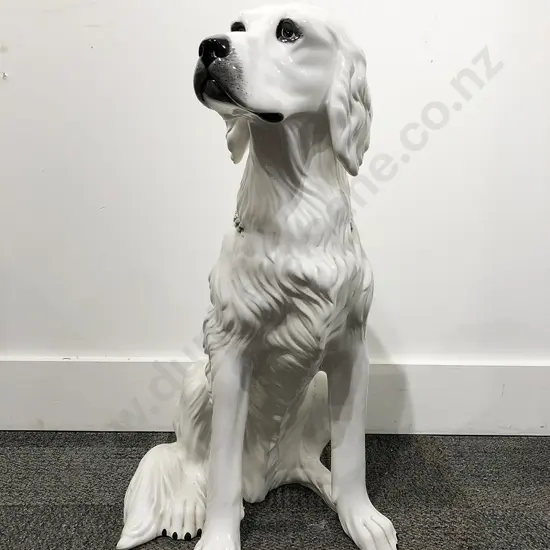 Large Italian Ceramic Dog Ornament