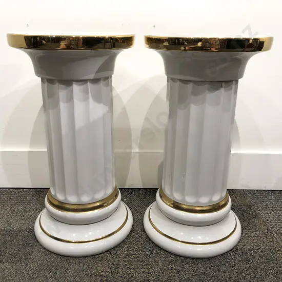 Pair of Ceramic Plant Stand Plinths