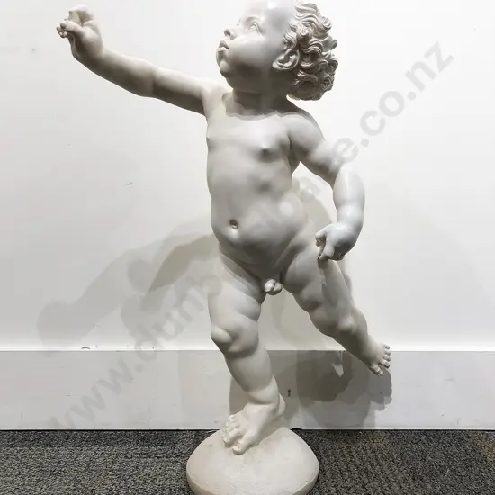 Resin & Stone Cherub Ornament