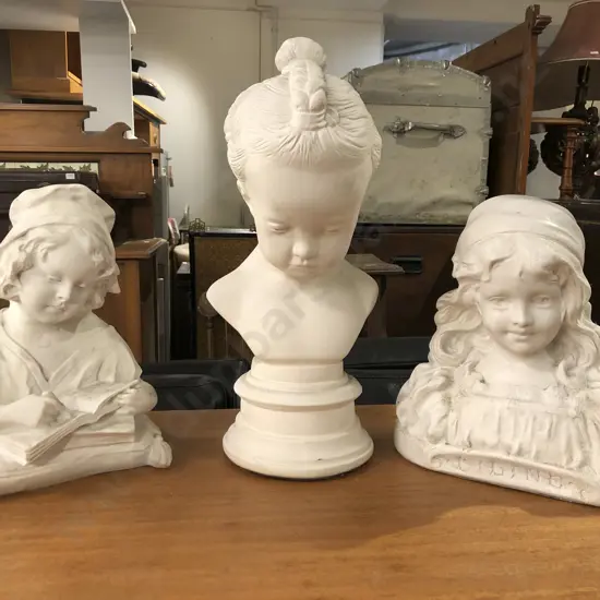 Two Resin Busts & Other