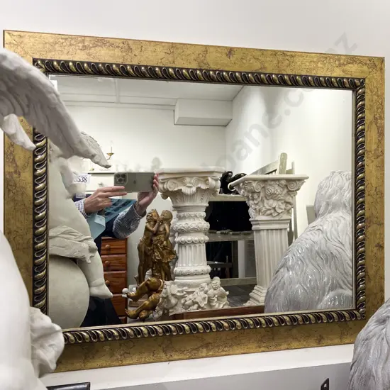 Gilt Brushed Rectangular Wall Mirror