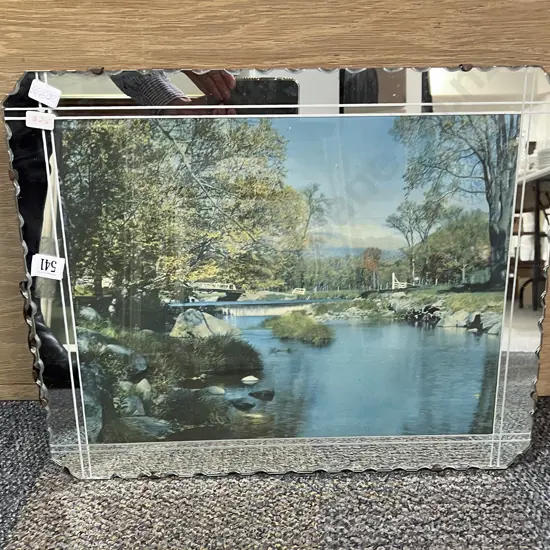 Decorative Bevelled Mirror with Photographic Insert