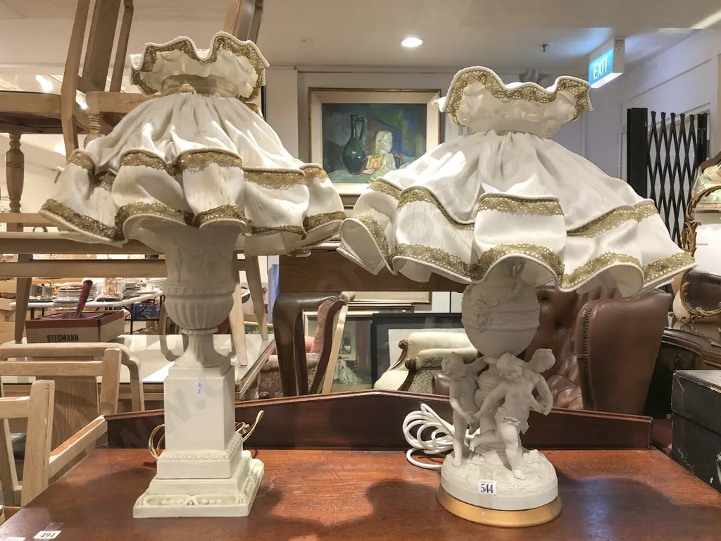 Two Decorative Resin Table Lamps Image 1++