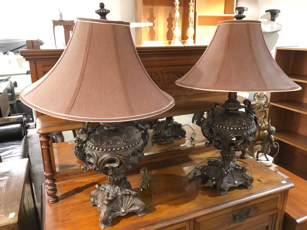 Pair of Ornate Table Lamps Image 1++