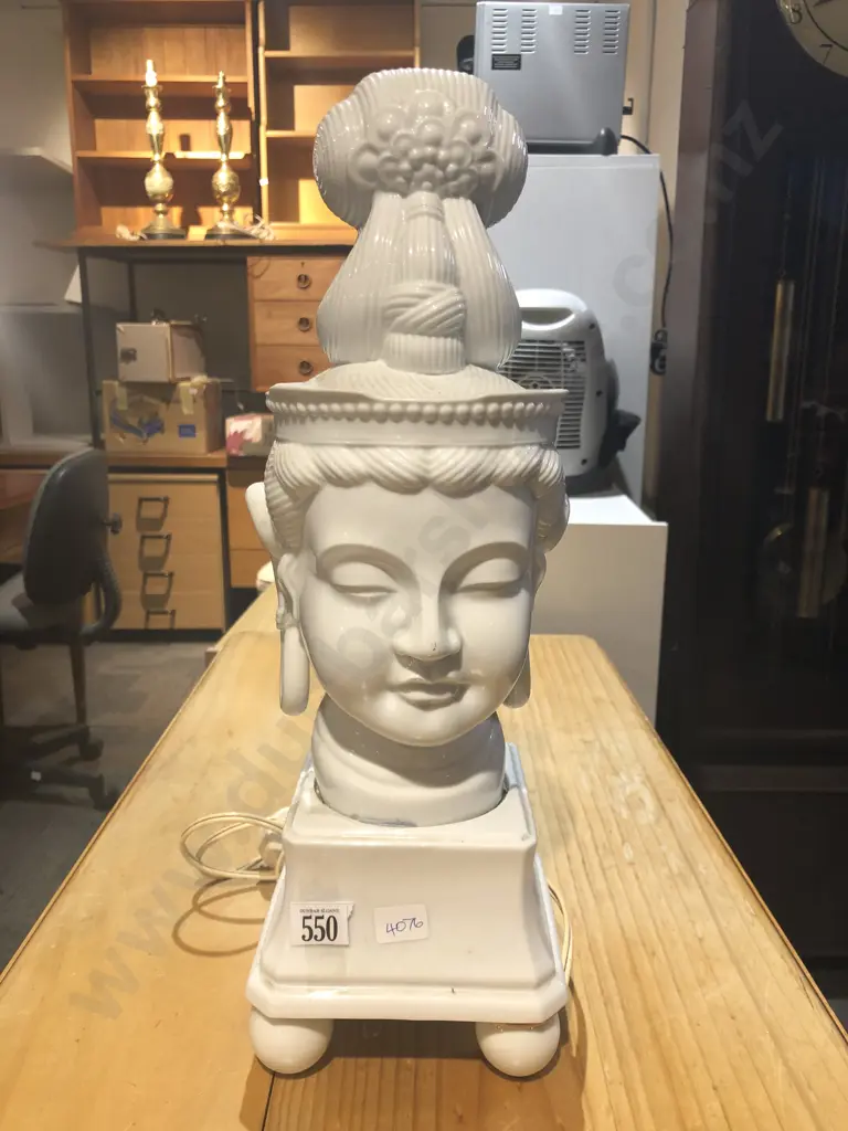Ceramic Bust of Deity Table Lamp Image 1++