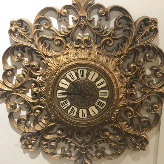 Ornate Resin Gilt Painted Wall Clock