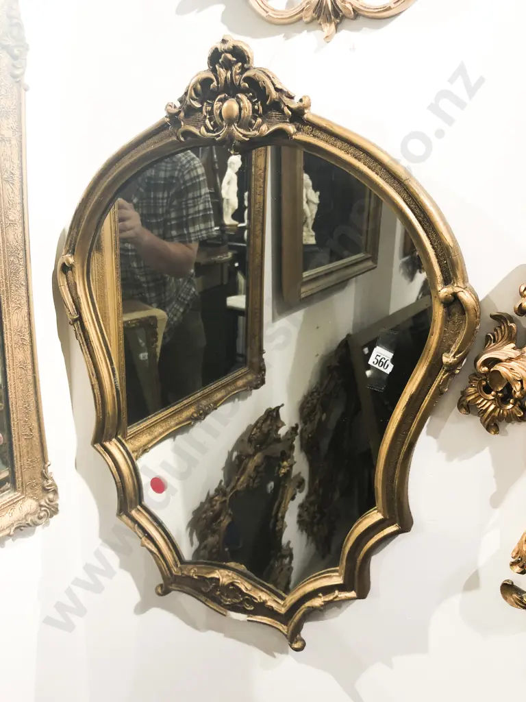 Gilt Painted Decorative Wall Mirror Image 1++