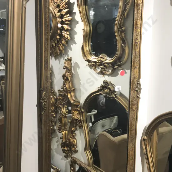 Gilt Painted Rectangular Wall Mirror