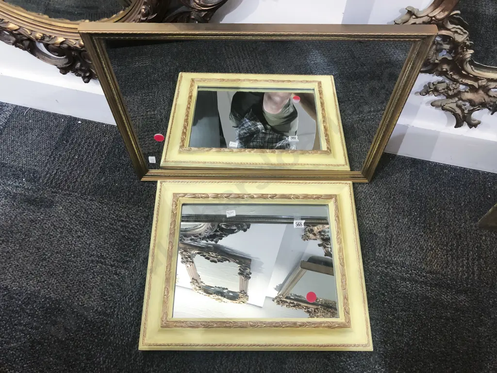 Two Rectangular Wall Mirrors Image 1++