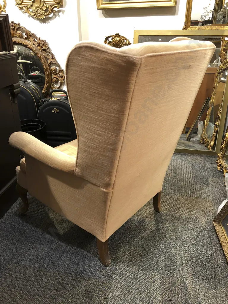 Upholstered Wing Back Arm Chair Image 1++