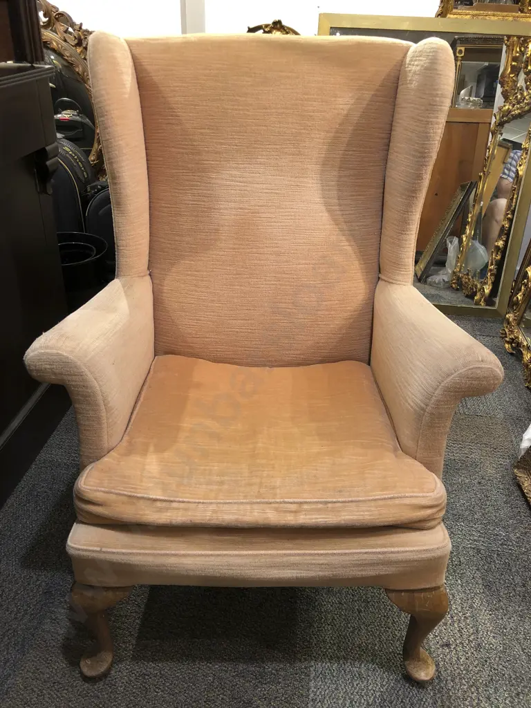 Upholstered Wing Back Arm Chair Image 1++