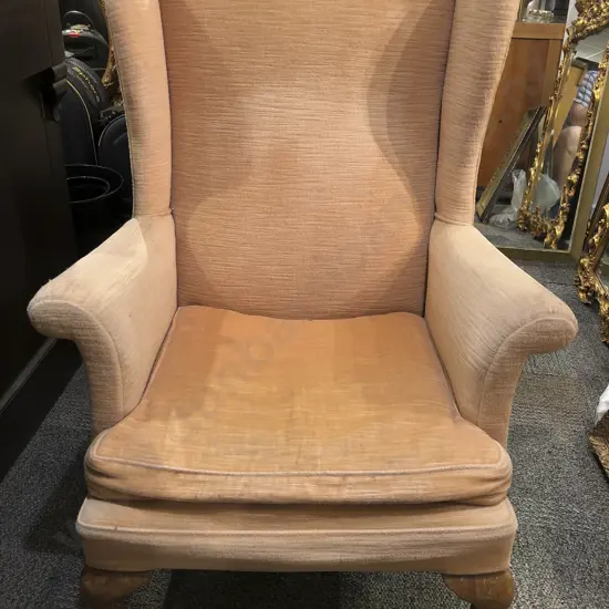 Upholstered Wing Back Arm Chair