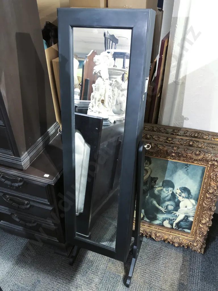 Modern Cheval Mirror with Jewellery Compartment Image 1++