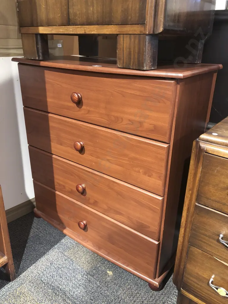 Modern Four Drawer Chest of Drawers Image 1++