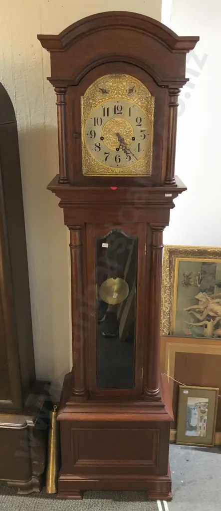 Reproduction Mahogany Grandfather Clock Image 1++
