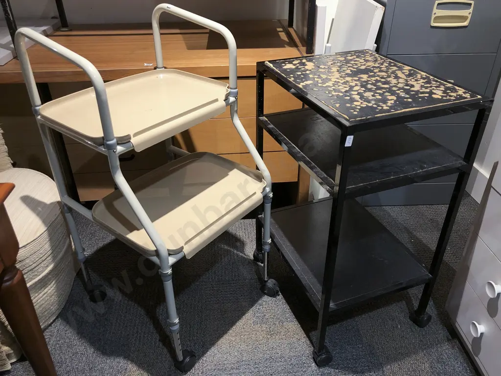 Four Drawer Filing Cabinet Together with Upholstered Tub Chair and Two Modern Shelving Units and Other Image 1++