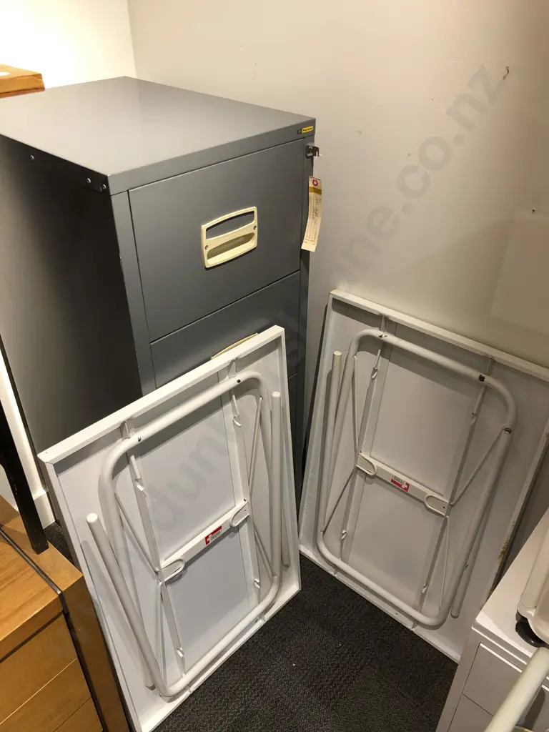 Four Drawer Filing Cabinet Together with Upholstered Tub Chair and Two Modern Shelving Units and Other Image 1++