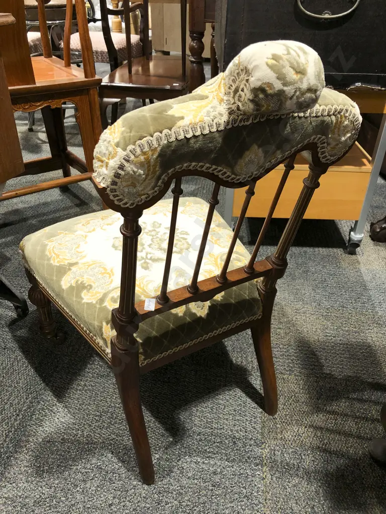 Victorian Spindle Back Nursing Chair Image 1++