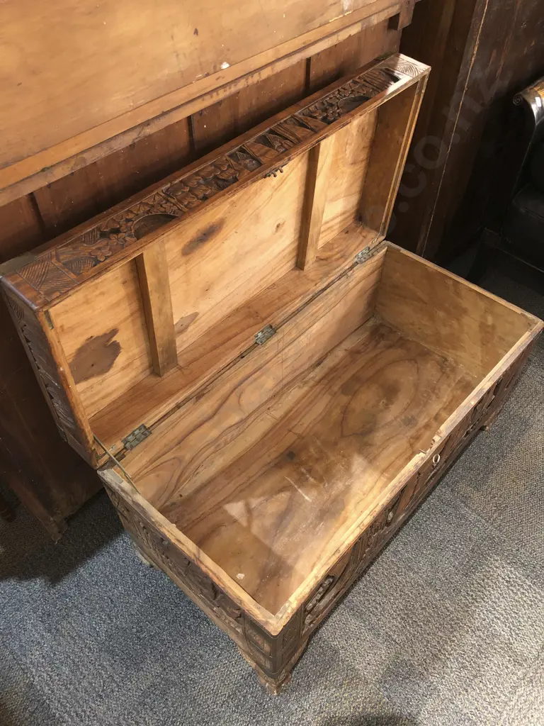 Carved Camphor Chest Image 1++